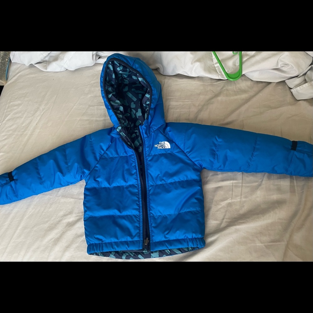 Blue North Face Coat 12-18 months.